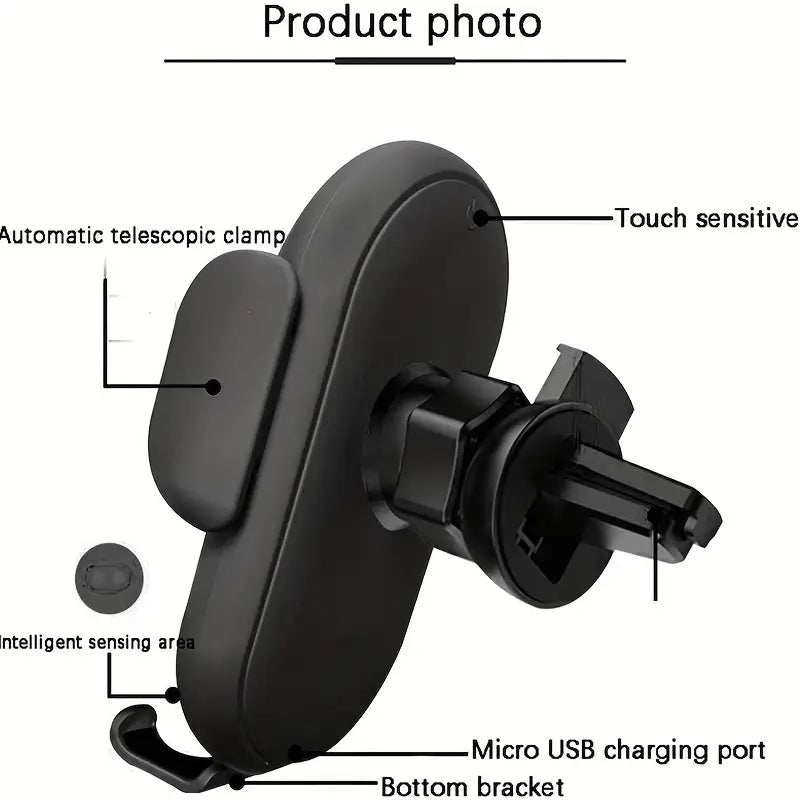 Wireless car phone holder charger